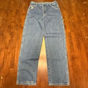 Pointer Brand Carpenter Jeans Womens Sz 8 Blue Denim High Waisted Utility 30x30